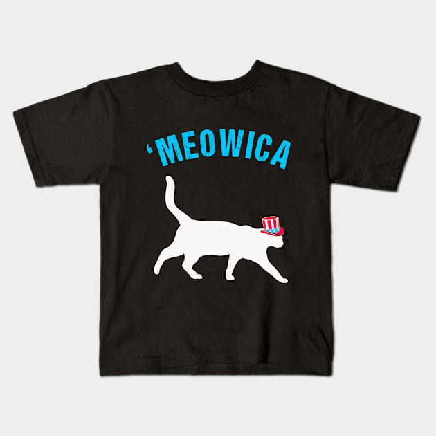 Funny 4th of July. The Cat Lovers America Kids T-Shirt by vicentadarrick16372